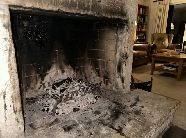 Before: Firebox swept clean