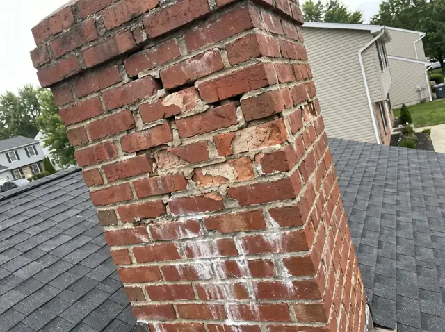 Before: Tuckpointing & brick repair